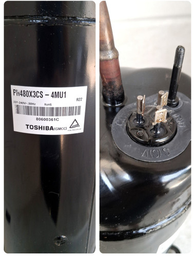 کمپرسور کولر گازی 30000 روتاری GMCC مدل PH480X3CS-4MU1 مبرد R22 استوک
