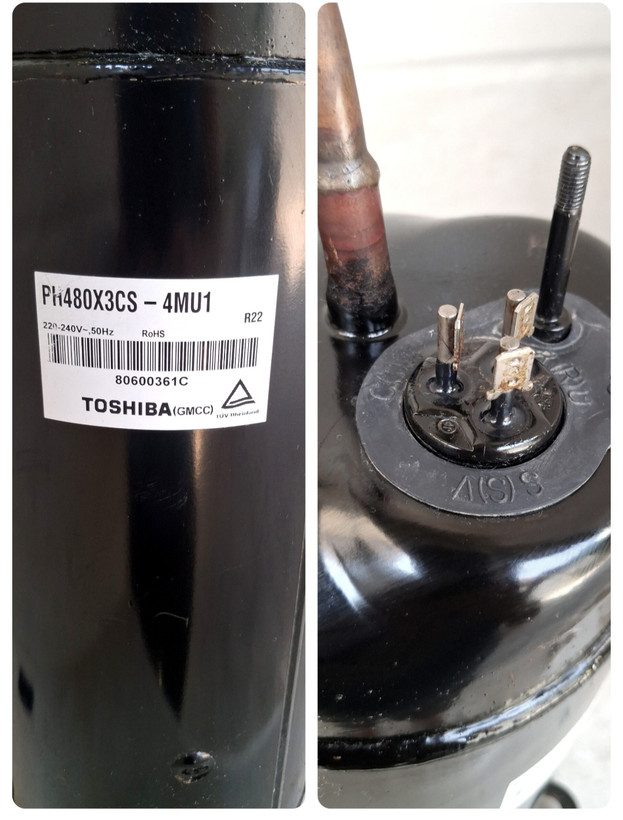 کمپرسور کولر گازی 30000 روتاری GMCC مدل PH480X3CS-4MU1 مبرد R22 استوک